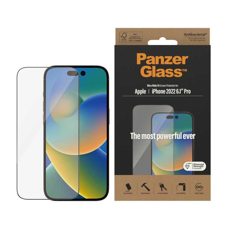 iPhone 14 Pro - PANZERGLASS® Screen Protector | ULTRA-WIDE FIT