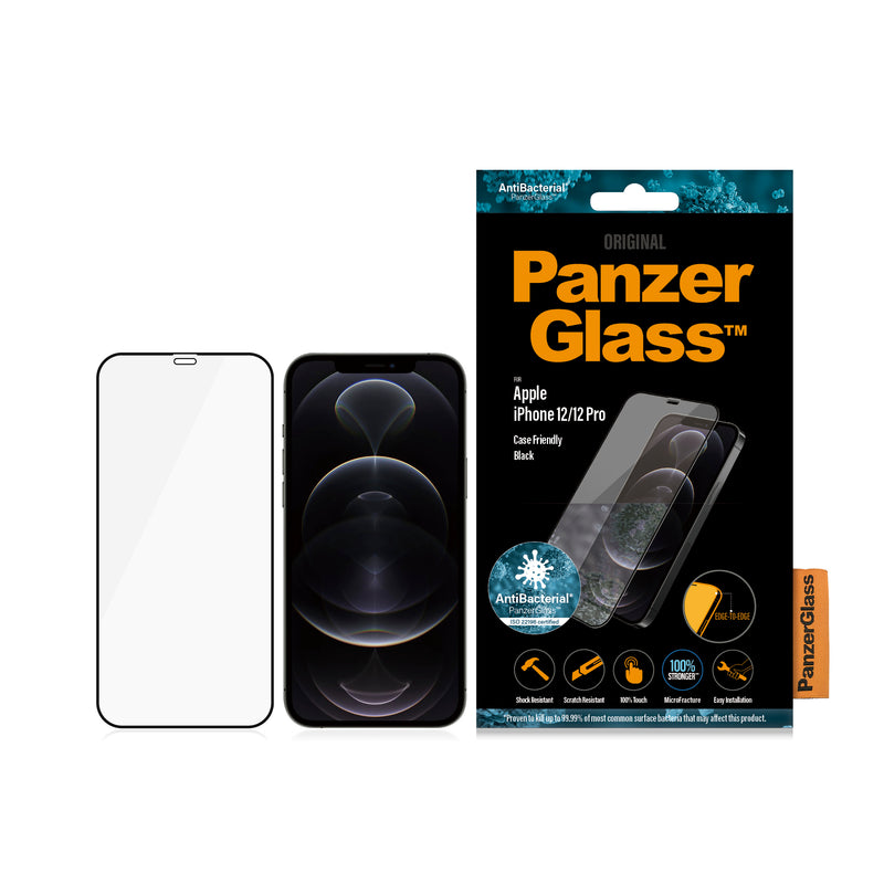 iPhone 12/12 Pro - PANZERGLASS® Screen Protector | CASE FRIENDLY & BLACK