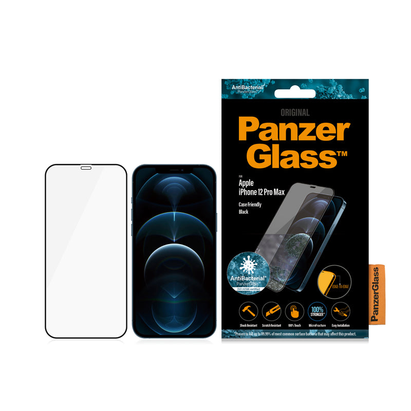 iPhone 12 Pro Max - PANZERGLASS® Screen Protector | CASE FRIENDLY & BLACK