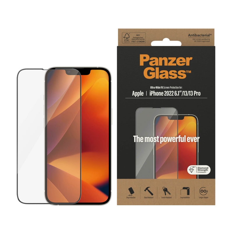 iPhone 14/13/13 Pro - PANZERGLASS® Screen Protector | ULTRA-WIDE FIT