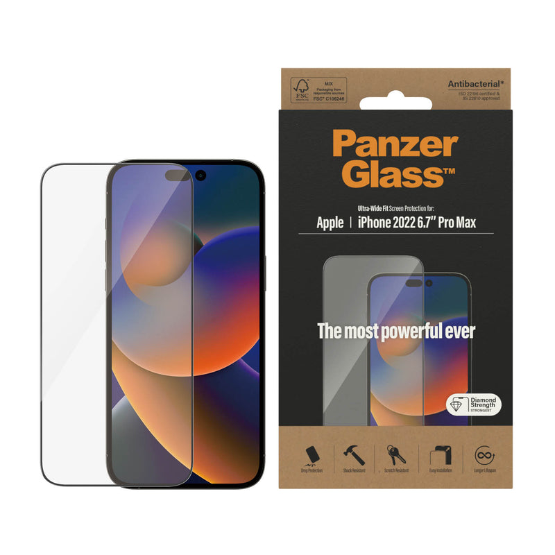 iPhone 14 Pro Max - PANZERGLASS® Screen Protector | ULTRA-WIDE FIT