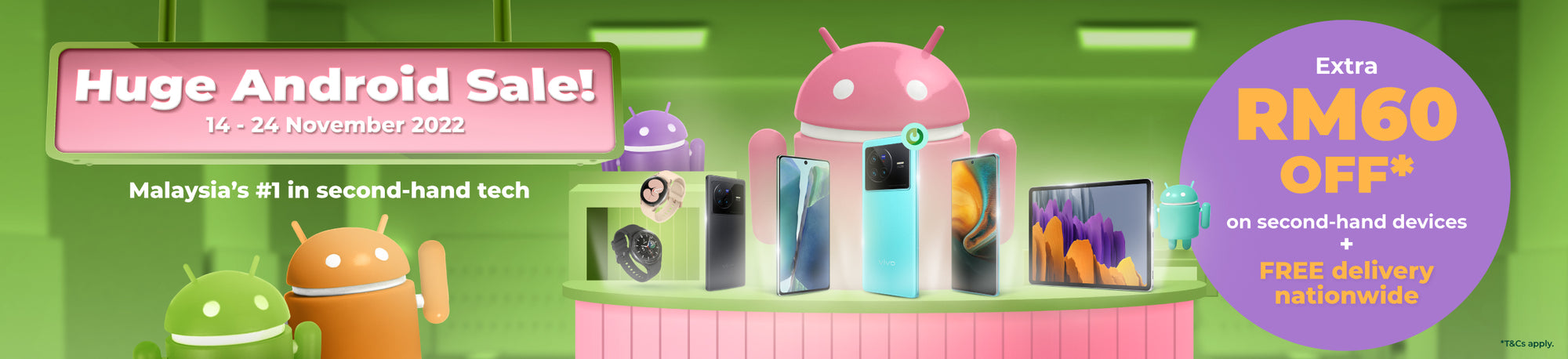 secondhand android sale campaign banner compasia
